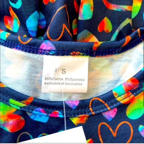 HP 🎉 Toddler girl Colorful Toddler Heart Dress- Valentines Day kids dress NEW - Picture 2 of 2